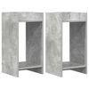 vidaXL Planteholder 2 stk. Betonggr&aring; 30 x 30 x 60 cm Konstruert tre