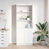 vidaXL Highboard hvit 70x35x180 cm konstruert tre