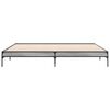 vidaXL Sengeramme gr&aring; sonoma 200x200 cm konstruert tre og metall