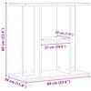 vidaXL Akvariumstativ artisan eik 60x30x60 cm konstruert tre