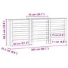 vidaXL Radiatordeksel artisan eik 205x21,5x83,5 cm konstruert tre