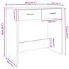 vidaXL Skrivebord grå sonoma 80x40x75 cm konstruert tre