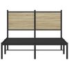 vidaXL Sengeramme i metall uten madrass sonoma eik 120x190 cm
