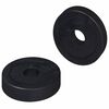 vidaXL passer for Flat Skive 2 stk. Svart &empty;15 x 3 mm PVC Copolymer
