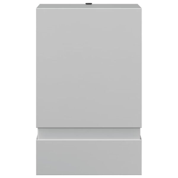 vidaXL Veggmontert utelampe sølv rustfritt stål