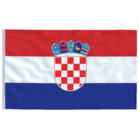 vidaXL Kroatisk flagg 90x150 cm