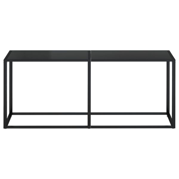 vidaXL Konsollbord svart 180x35x75,5 cm herdet glass