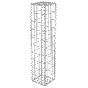 vidaXL Gabion med topp- og bunndekke galvanisert st&aring;l 20x20x100 cm