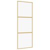 vidaXL Skyvedør gull 76x205 cm gjennomsiktig ESG glass og aluminium