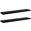 vidaXL Flytende vegghyller 2 stk h&oslash;yglans svart 120x23,5x3,8 cm MDF