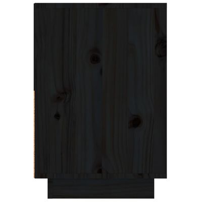 vidaXL Nattbord svart 60x34x51 heltre furu