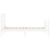 vidaXL Sengeramme med hodegavl hvit 90x200 cm heltre