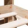vidaXL Seng med bokhylle uten madrass 135x190 cm heltre furu