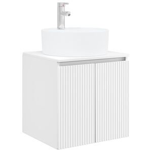 vidaXL Vegghengt vaskeservant Hvit 49,5 x 44,5 x 65 cm Konstruert tre