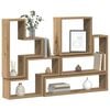 vidaXL Vegghylle Veggmontert med lagring Artisan Eik 96 x 12 x 64 cm