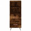 vidaXL Highboard r&oslash;kt eik 34,5x34x180 cm konstruert tre