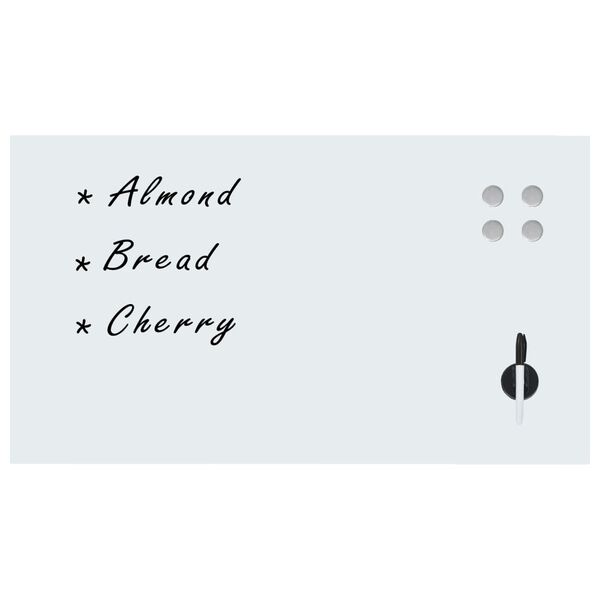 vidaXL Veggmontert magnetisk tavle glass 120x60 cm