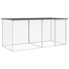 vidaXL Kyllingbur med tak antrasitt 203x98x90 cm galvanisert st&aring;l