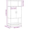 vidaXL Highboard grå sonoma 68x35x139 cm konstruert tre og metall