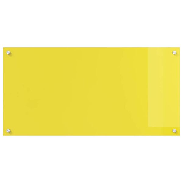 vidaXL Kjøkkenbakplate 2 pcs Gul 100 x 50 cm herdet glass
