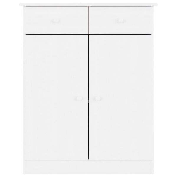 vidaXL Skoskap ALTA hvit 77x35x96 cm heltre furu