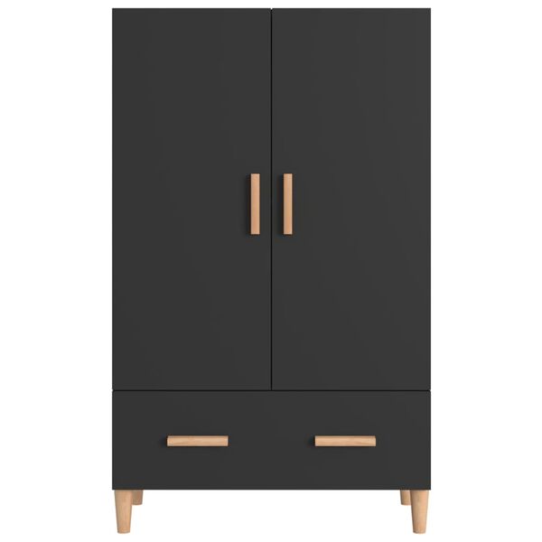 vidaXL Highboard svart 70x31x115 cm konstruert tre