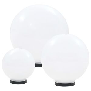 vidaXL Lampesett LED 3 stykker sf&aelig;risk 20/30/40 cm PMMA