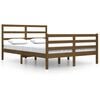vidaXL Sengeramme honningbrun heltre 140x200 cm