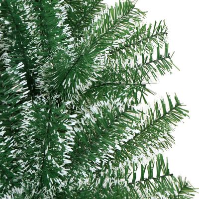 vidaXL Kunstig juletre med flokket snø grønn 210 cm