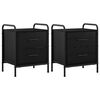 vidaXL Nattbordskap 2 stk. Svart eik 40 x 30 x 50 cm Konstruert tre