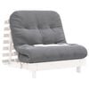 vidaXL Futonsofa med madrass hvit 90x206x11 cm heltre furu