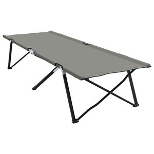 vidaXL Sammenleggbar camping seng Grå 206 x 76 x 74 cm Oxford og Stål