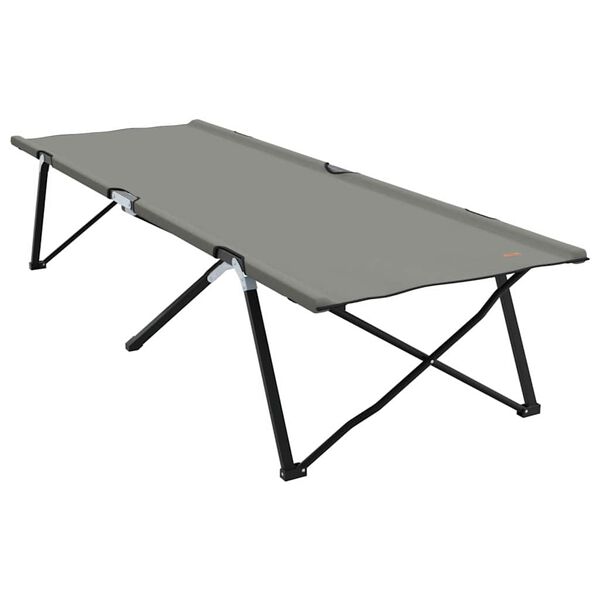 vidaXL Sammenleggbar camping seng Grå 206 x 76 x 74 cm Oxford og Stål