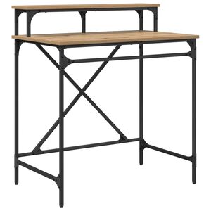 vidaXL Skrivebord Artisan Eik 80 x 50 x 90 cm Konstruert tre