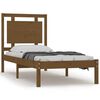 vidaXL Sengeramme honningbrun heltre 90x190 cm Single