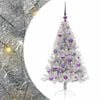 vidaXL Kunstig Forh&aring;ndsopplyst Juletre med 150 LED s&oslash;lv 120 cm PET