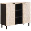 vidaXL Serviesskap Hvit Vask Finish 90 x 33 x 75 cm Massiv mango tre