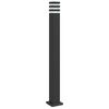 vidaXL Utend&oslash;rs gulvlampe med uttak svart 110 cm aluminium
