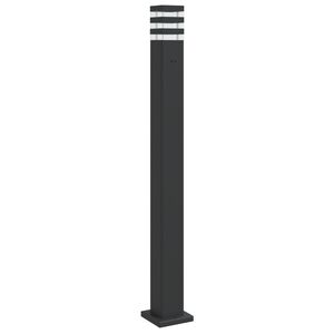 vidaXL Utend&oslash;rs gulvlampe med uttak svart 110 cm aluminium