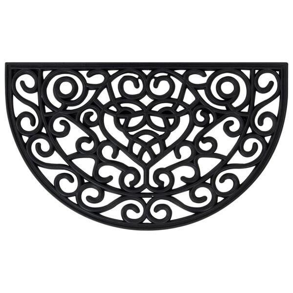 vidaXL D&oslash;rmatte halvrund 45x75 cm gummi