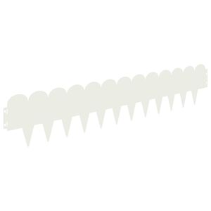 vidaXL Gjerdekant 20 pcs 103 x 20 cm St&aring;l Hvit