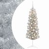 vidaXL Kunstig smalt juletre med julekuler 150 cm 150 LED-lys Varmhvit