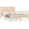 vidaXL Sengeramme med hodegavl small double heltre