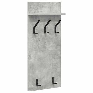 vidaXL Vegghengt kleshenger Betonggr&aring; 40 x 10 x 90 cm Konstruert tre