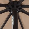 vidaXL Hageparasol Gråbrun og Svart 395 x 395 x 245 cm