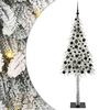 vidaXL Juletre med 300 LED med stativ Hvit 180 cm PE og st&aring;l