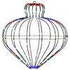 vidaXL Julefiniallys 192 LED-lys Flerfarget Diam. 40 x 40 cm