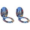 vidaXL Toalettsete med myk lukkefunksjon 2 stk MDF New York-design