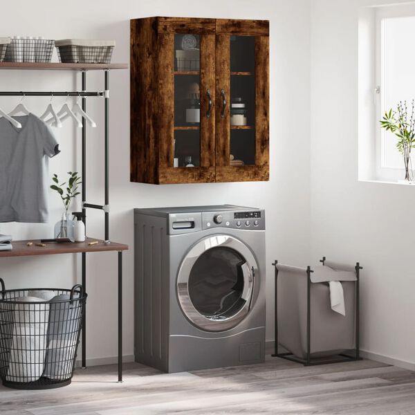 vidaXL Veggskap r&oslash;kt eik 69,5x34x90 cm konstruert tre