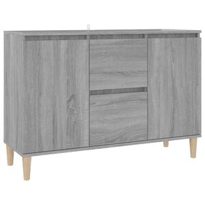 vidaXL Skjenk gr&aring; sonoma 101x35x70 cm konstruert tre